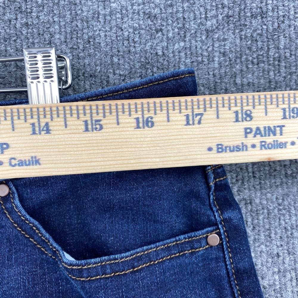 Croft & Barrow Straight Leg Jeans Womens 16 Dark Blue Denim High Rise Classic - Picture 4 of 8